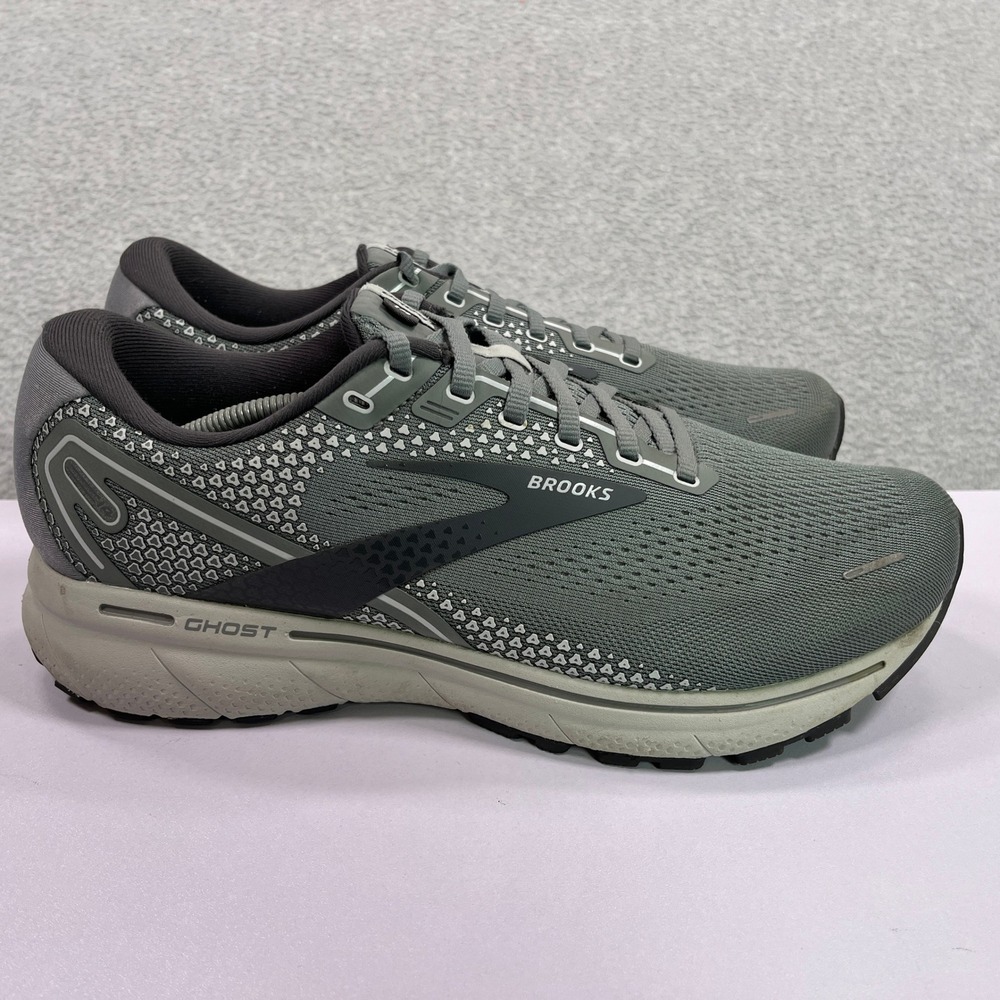 Brooks Ghost 14 Mens 11 Extra Wide 4E Grey Running Athletic Shoes 1103694E067